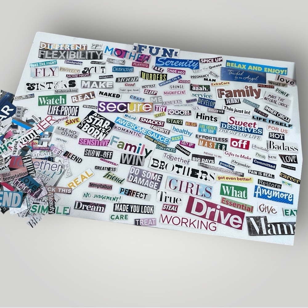 1000+ Real Magazine Words & Phrases Cutouts- Vision Boards, Scrapbooking, etc!